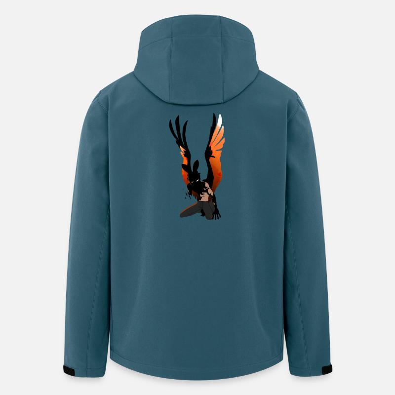 Flammenflügel Kriegerfigur - Recycelte Männer Softshell-Jacke von Stanley/Stella - Dunkles Petrol