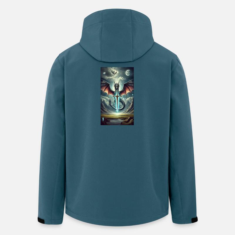 Dragon à l’épée céleste - Veste softshell homme en polyester recyclé Stanley/Stella - bleu pétrole foncé