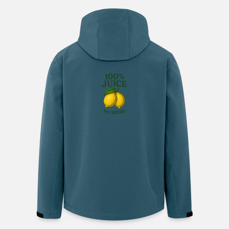 100 % Jus SANS GRAINES - Veste softshell homme en polyester recyclé Stanley/Stella - bleu pétrole foncé