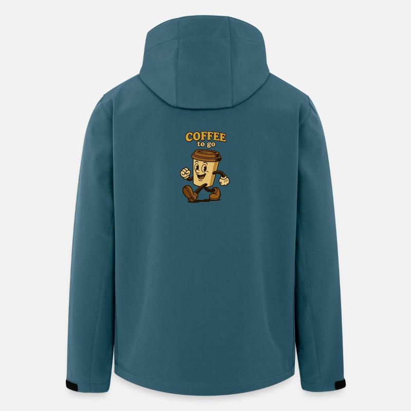 Coffee to go - Recycelte Männer Softshell-Jacke von Stanley/Stella - Dunkles Petrol