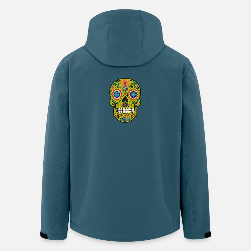 Calavera Loco – Der wilde Zuckerschädel - Recycelte Männer Softshell-Jacke von Stanley/Stella - Dunkles Petrol