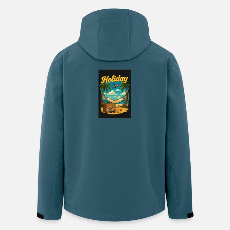 Holiday - Urlaub - Recycelte Männer Softshell-Jacke von Stanley/Stella - Dunkles Petrol