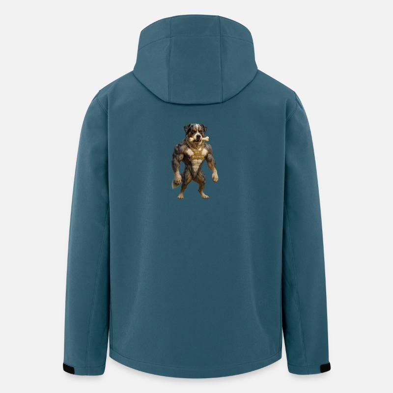 Boli - Le chien de l’enfer - Veste softshell homme en polyester recyclé Stanley/Stella - bleu pétrole foncé