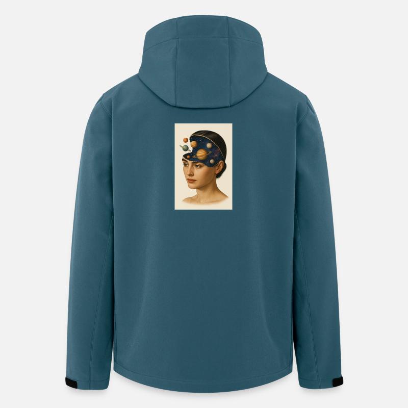 L’ de l’astronomie - Veste softshell homme en polyester recyclé Stanley/Stella - bleu pétrole foncé