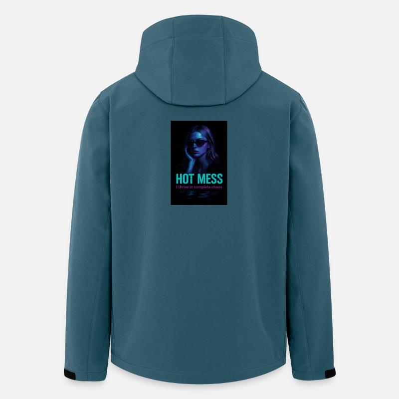 Hot Mess - Recycelte Männer Softshell-Jacke von Stanley/Stella - Dunkles Petrol