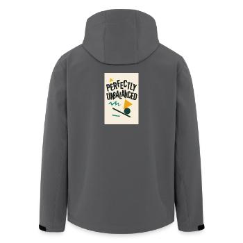 perfectly unbalanced - Men’s Recycled Softshell Jacket by Stanley/Stella - anthracite - Back - AI Model Male 185 light (185cm)