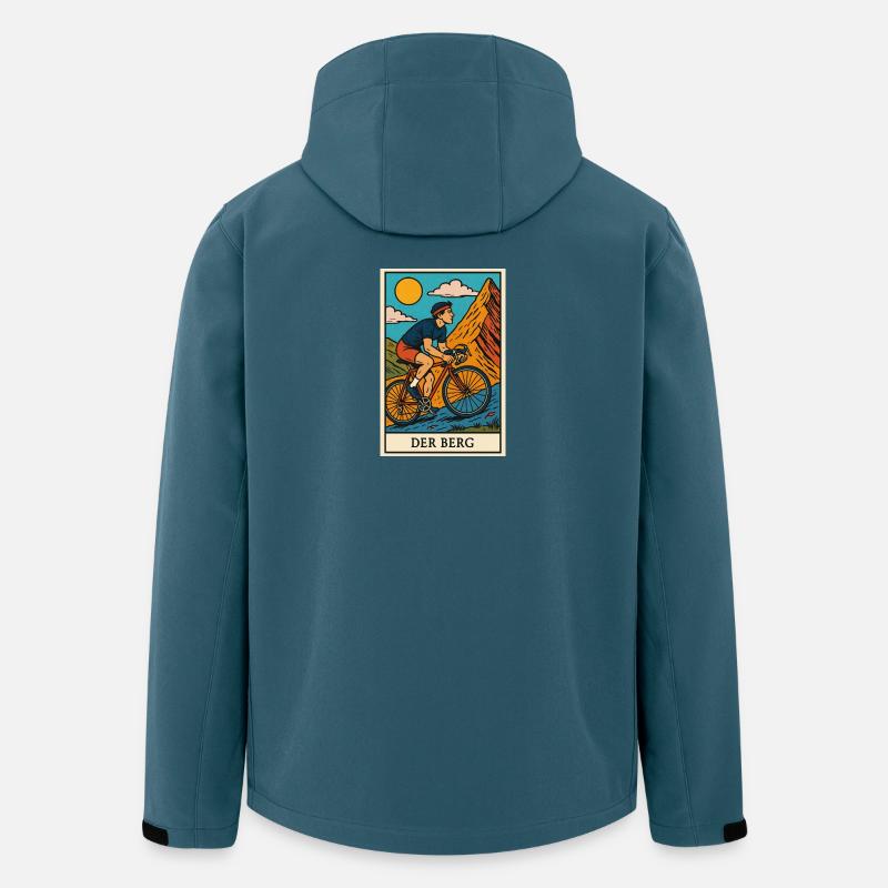 Cyclist illustration - Men’s Recycled Softshell Jacket by Stanley/Stella - stargazer