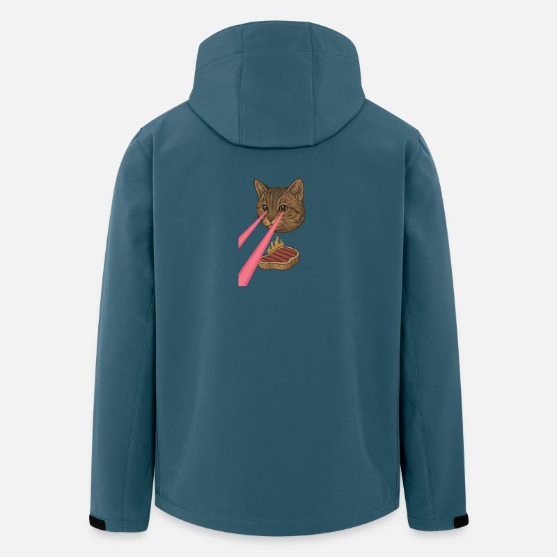 Laser Katze - Recycelte Männer Softshell-Jacke von Stanley/Stella - Dunkles Petrol