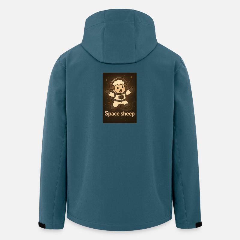 Weltraum-Schafe - Recycelte Männer Softshell-Jacke von Stanley/Stella - Dunkles Petrol