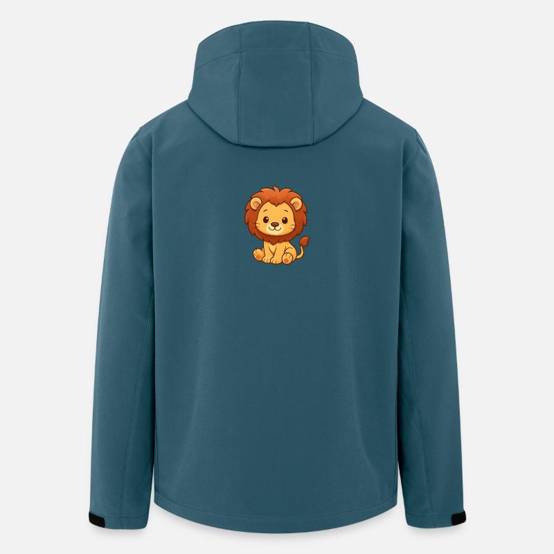 Niedlicher Löwenkusch Design - Recycelte Männer Softshell-Jacke von Stanley/Stella - Dunkles Petrol