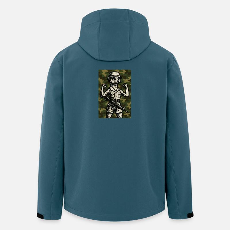 erdmännchen comic helden - Recycelte Männer Softshell-Jacke von Stanley/Stella - Dunkles Petrol