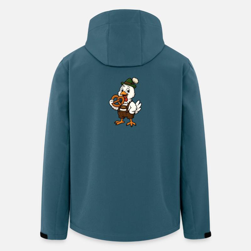 Bayerischer Enten-Knecht im Trachtenlook - Recycelte Männer Softshell-Jacke von Stanley/Stella - Dunkles Petrol