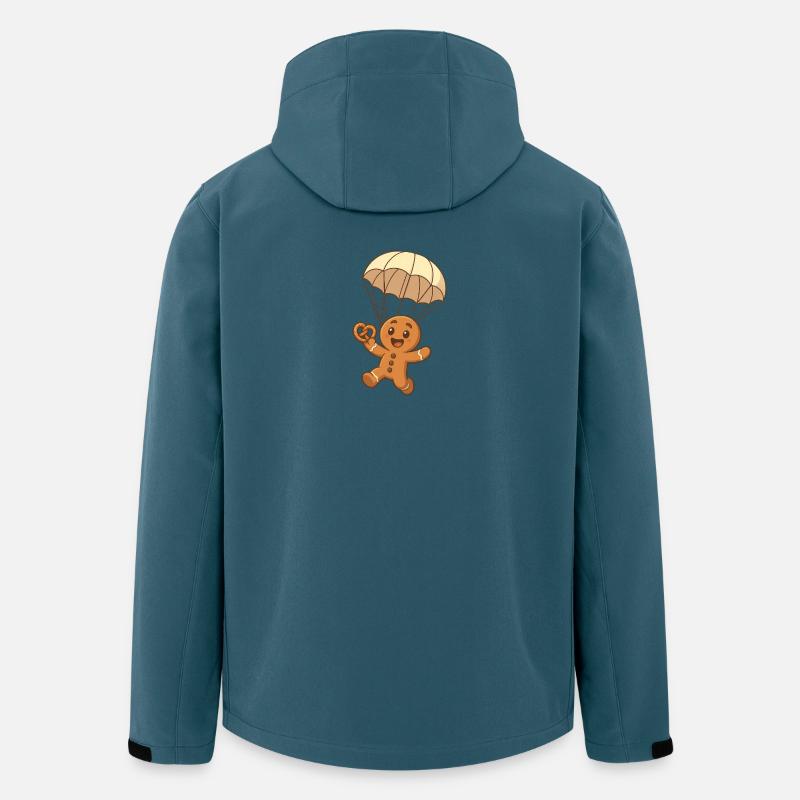 Mannele Lebkuchen mit Fallschirm - Recycelte Männer Softshell-Jacke von Stanley/Stella - Dunkles Petrol