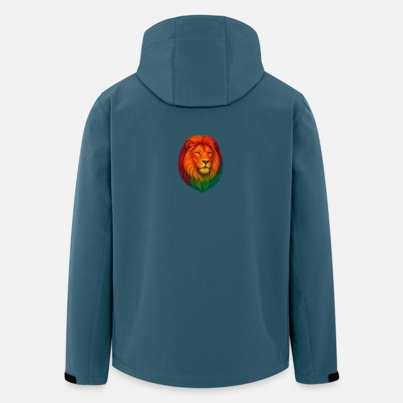 Regenbogenlöwe Porträt - Recycelte Männer Softshell-Jacke von Stanley/Stella - Dunkles Petrol