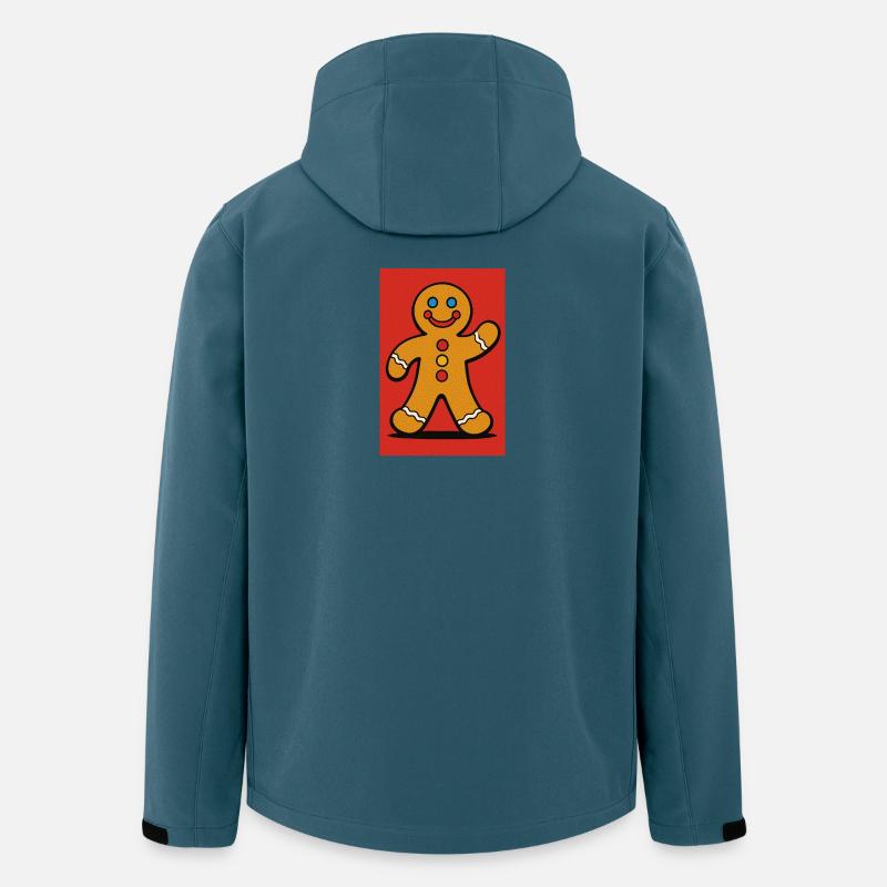 Glücklicher Lebkuchenmann - Recycelte Männer Softshell-Jacke von Stanley/Stella - Dunkles Petrol