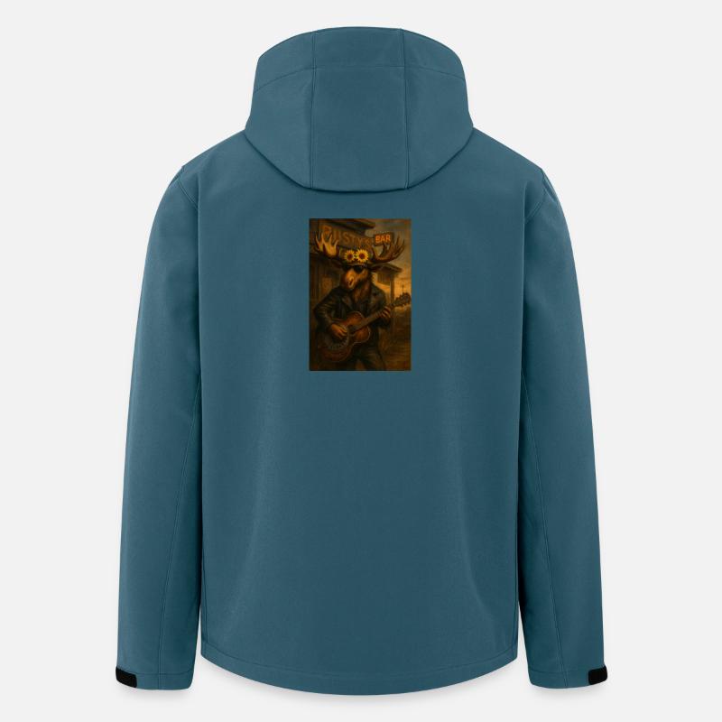 Gesetzloser Elch - Recycelte Männer Softshell-Jacke von Stanley/Stella - Dunkles Petrol