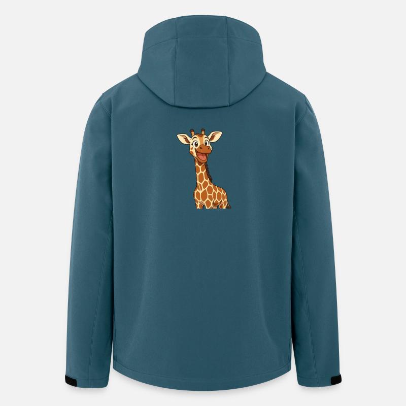 Happy giraffe with smiling expression - Men’s Recycled Softshell Jacket by Stanley/Stella - stargazer