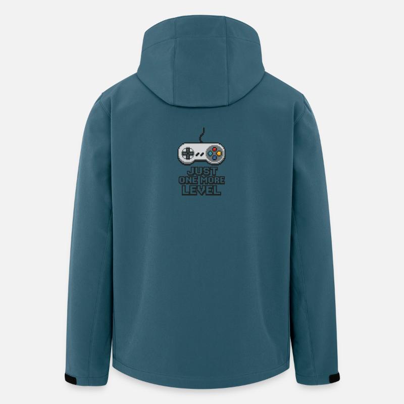 Pixel Neon Game Controller Design - Recycelte Männer Softshell-Jacke von Stanley/Stella - Dunkles Petrol