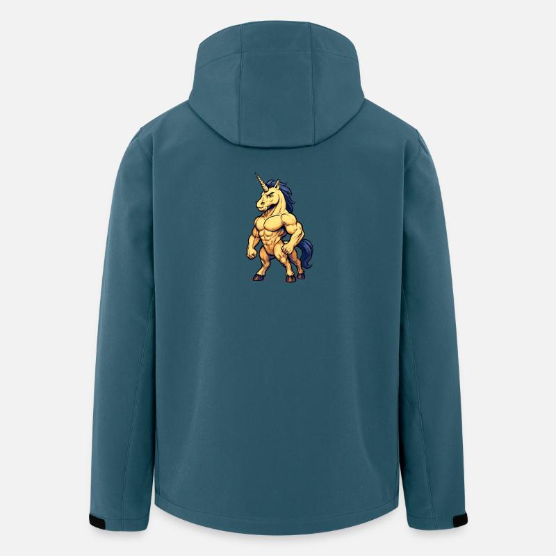 Muskulöses Einhorn - Recycelte Männer Softshell-Jacke von Stanley/Stella - Dunkles Petrol