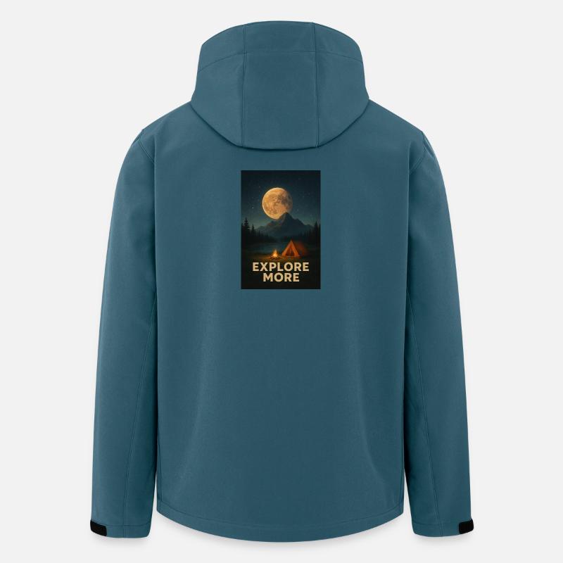 Moonlit Camp Mehr erkunden - Recycelte Männer Softshell-Jacke von Stanley/Stella - Dunkles Petrol