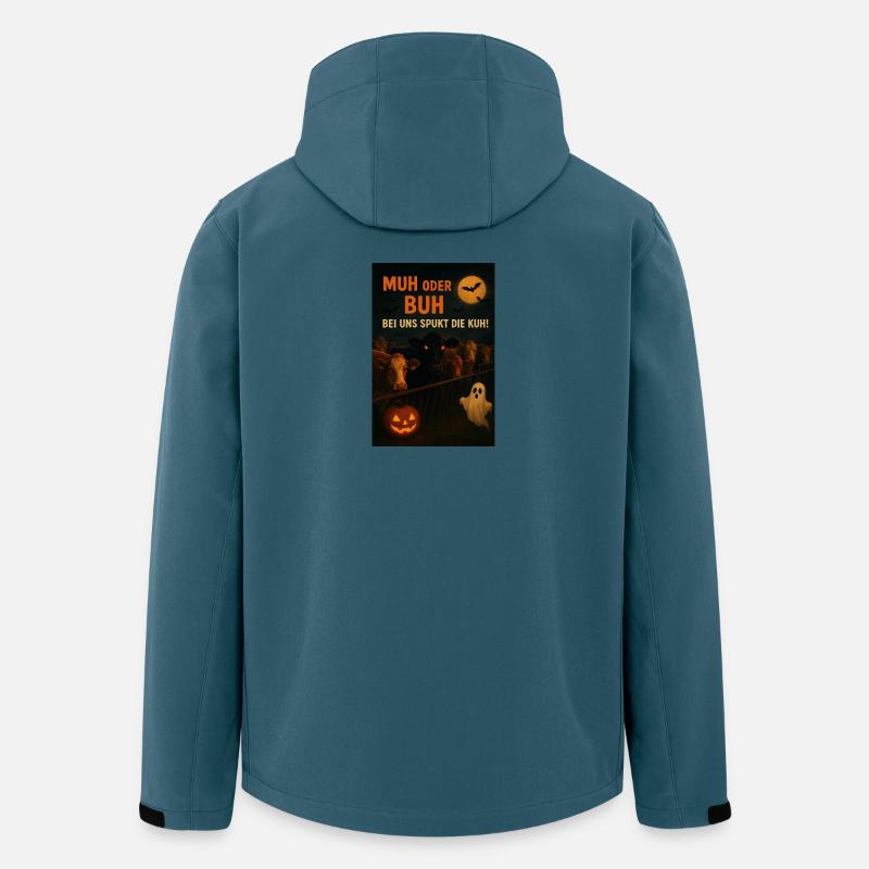 Kuhwitz Halloween Kuhspektakel - Recycelte Männer Softshell-Jacke von Stanley/Stella - Dunkles Petrol