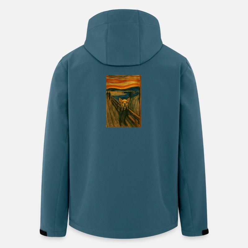 Chien d’effroi sur le sentier côtier - Veste softshell homme en polyester recyclé Stanley/Stella - bleu pétrole foncé