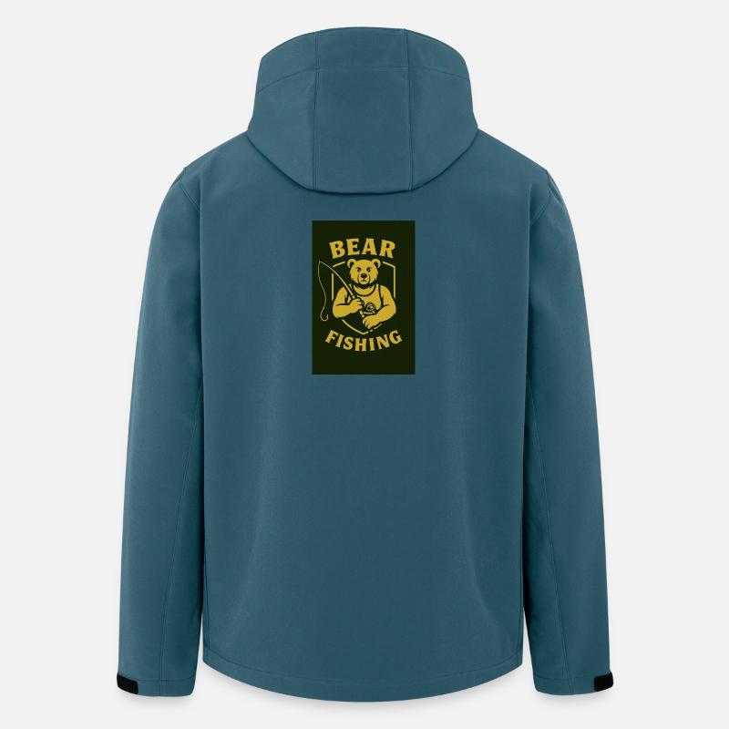 5 BEARS – Angler Edition - Recycelte Männer Softshell-Jacke von Stanley/Stella - Dunkles Petrol