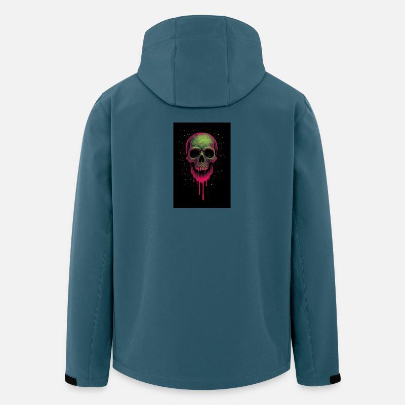 Deathhead – Psychedelic Neon Skull - Men’s Recycled Softshell Jacket by Stanley/Stella - stargazer