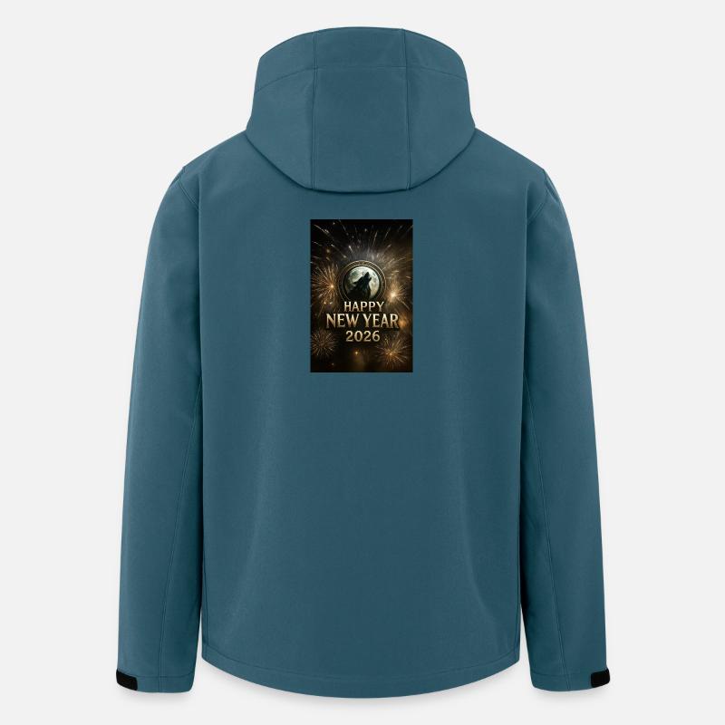 Mondwolf Neujahr 2026 - Recycelte Männer Softshell-Jacke von Stanley/Stella - Dunkles Petrol