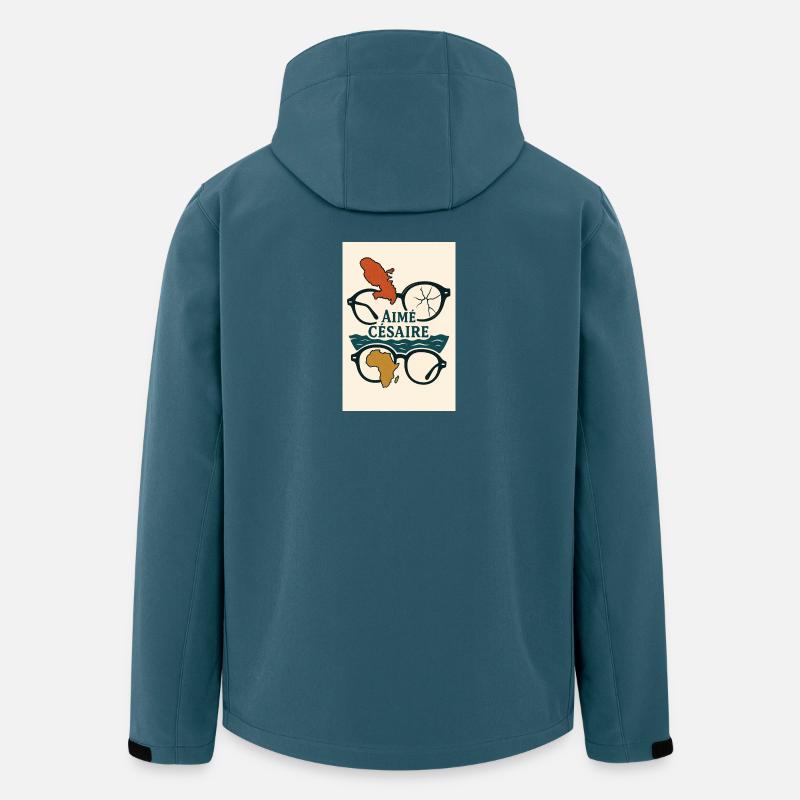 Monde Aimé Césaire Brille - Recycelte Männer Softshell-Jacke von Stanley/Stella - Dunkles Petrol