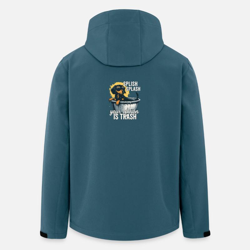 Splish Splash Meinung ist Müll Dackel - Recycelte Männer Softshell-Jacke von Stanley/Stella - Dunkles Petrol