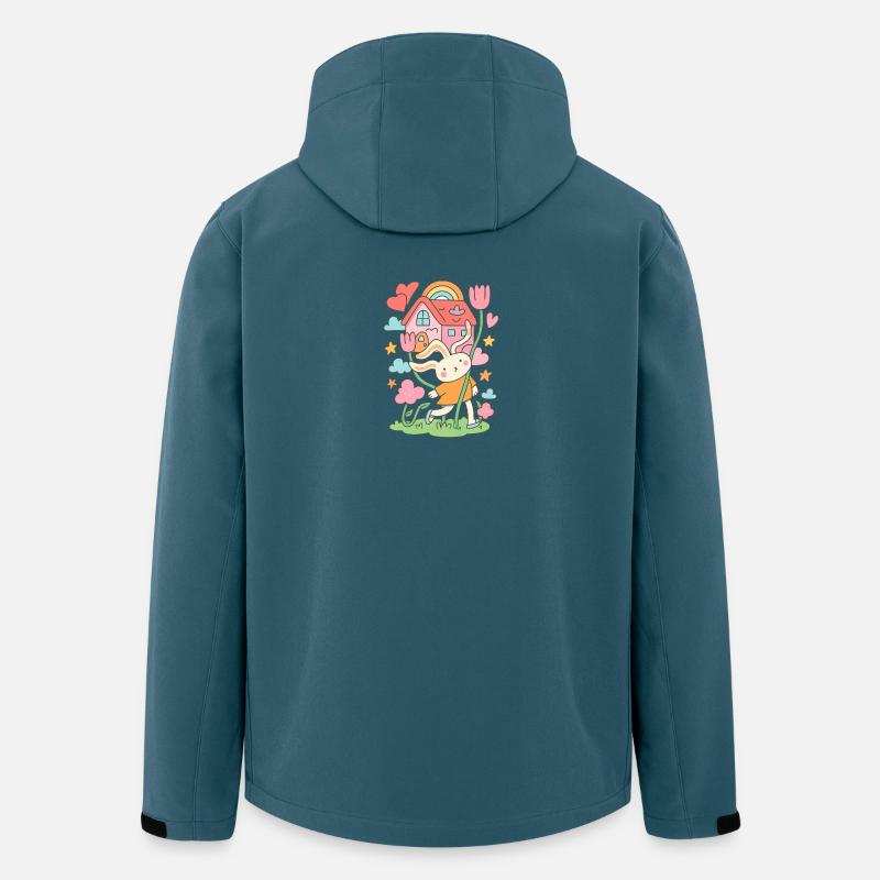 Pastel Rabbit dollhouse in Bloom - Men’s Recycled Softshell Jacket by Stanley/Stella - stargazer