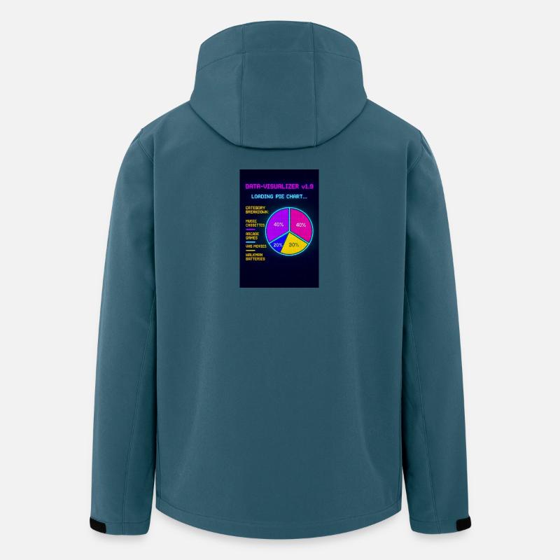Neon Pie Chart Retro Visual - Men’s Recycled Softshell Jacket by Stanley/Stella - stargazer