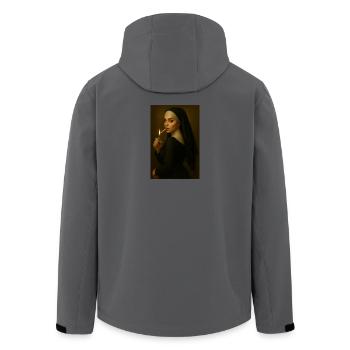 Nonne avec briquet - Veste softshell homme en polyester recyclé Stanley/Stella -  - Dos - AI Model Male 185 light (185cm)