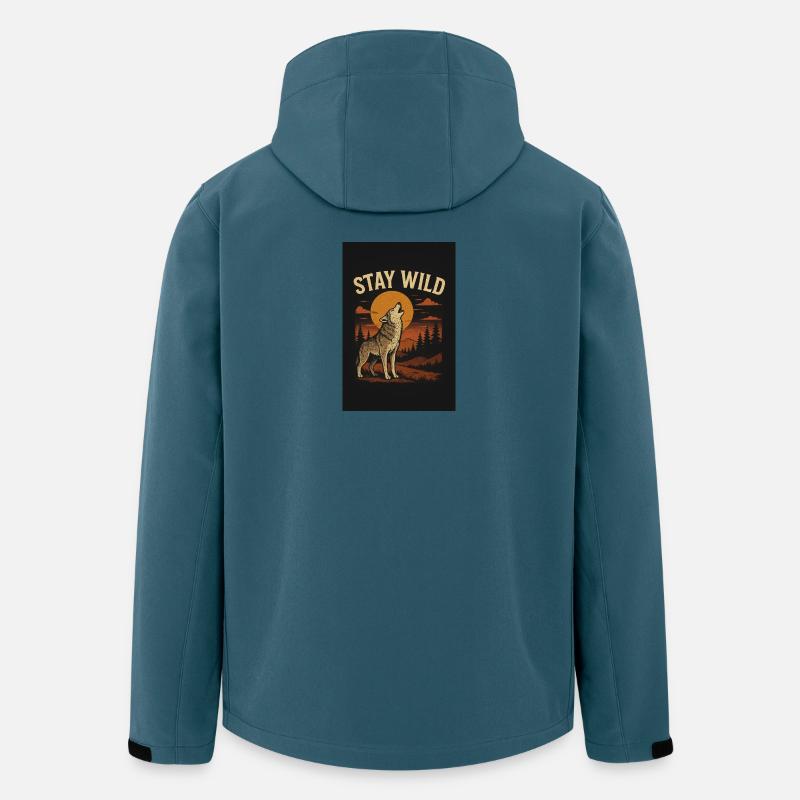 Wolf Wild  - Veste softshell homme en polyester recyclé Stanley/Stella - bleu pétrole foncé