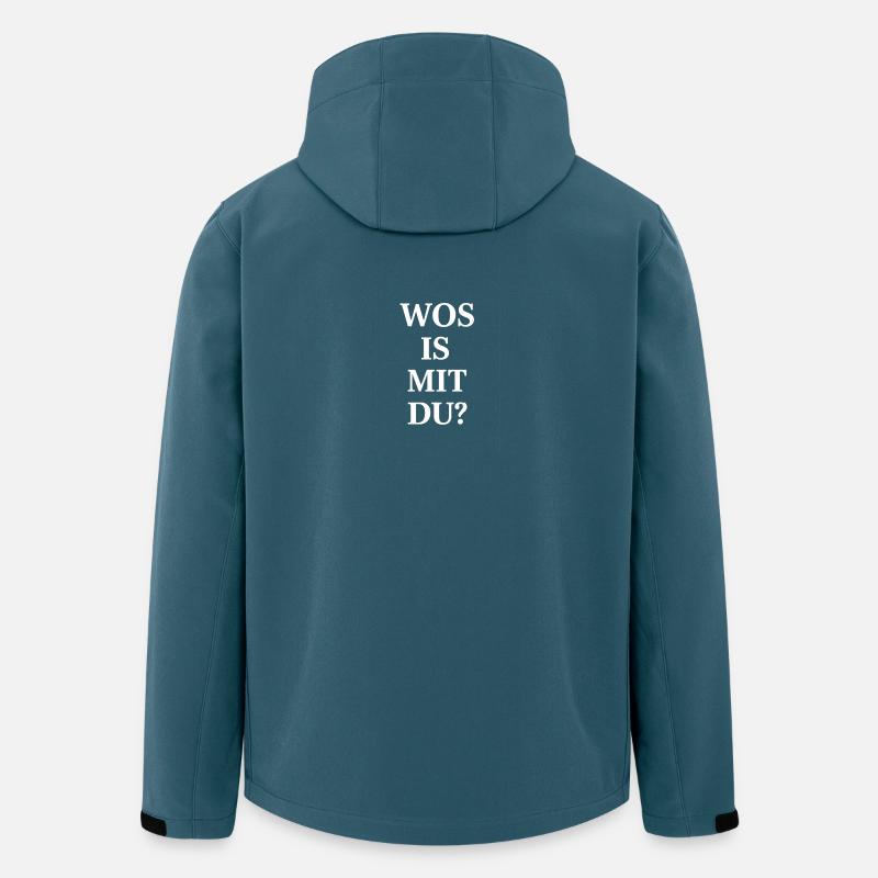 Was ist mit dir? Serif Kontrast - Recycelte Männer Softshell-Jacke von Stanley/Stella - Dunkles Petrol