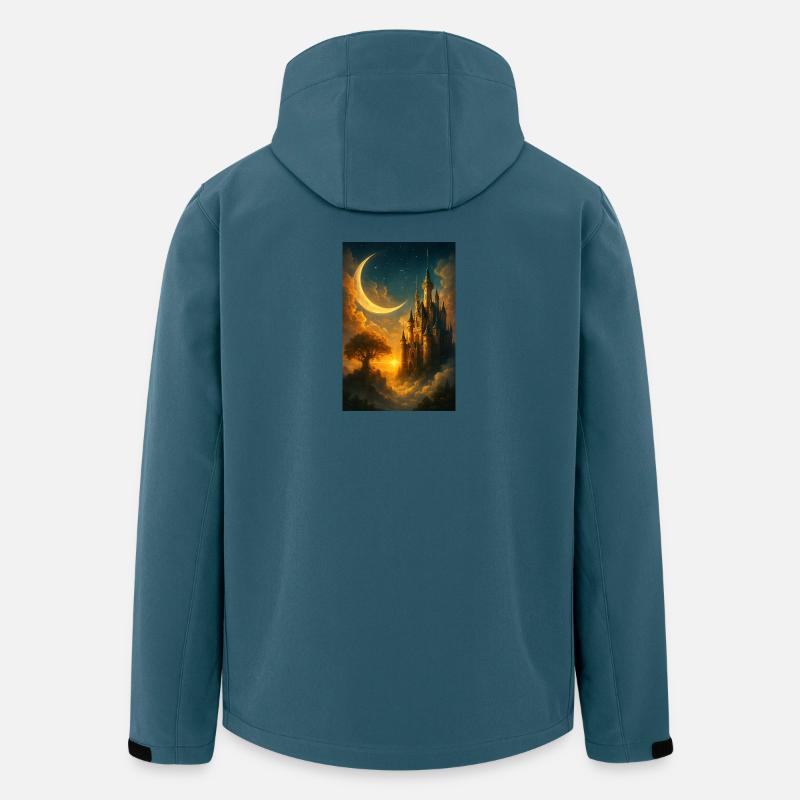 Moonlit Castle Dreamscape - Men’s Recycled Softshell Jacket by Stanley/Stella - stargazer