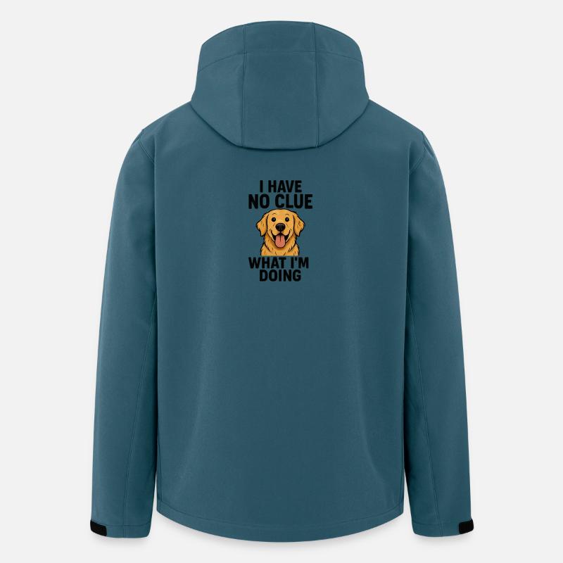 Verwirrter Hund mit Humor - Recycelte Männer Softshell-Jacke von Stanley/Stella - Dunkles Petrol