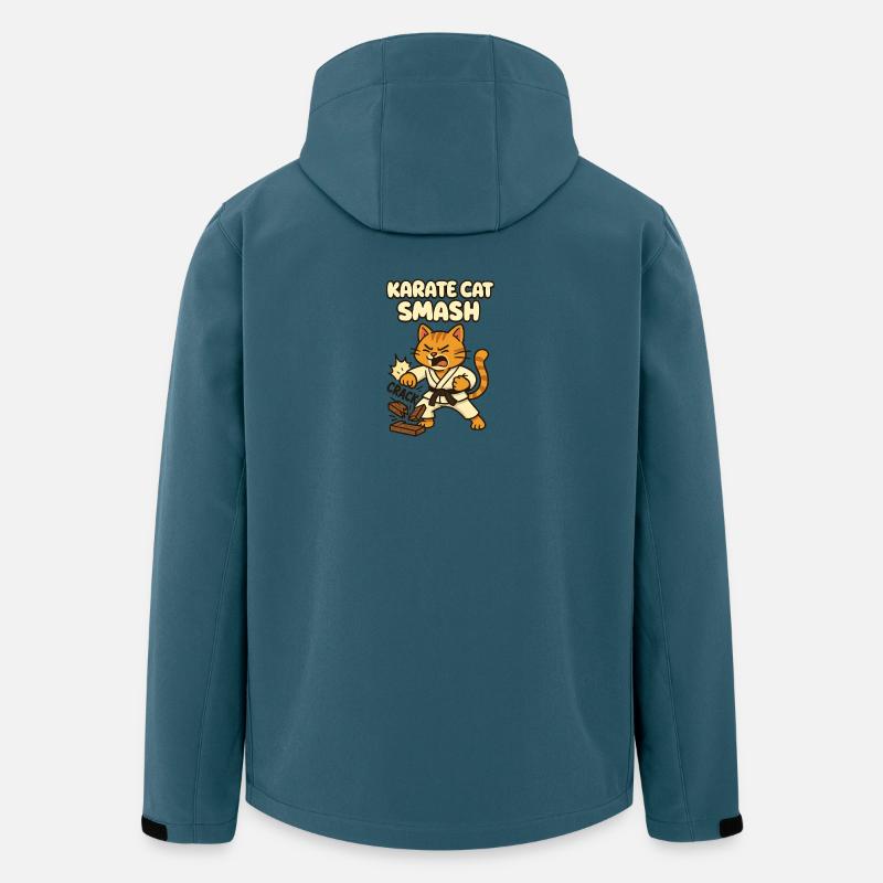 Karate Cat Smash - Men’s Recycled Softshell Jacket by Stanley/Stella - stargazer