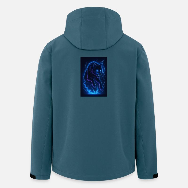 Neonwolf in Donner-Dunkelheit - Recycelte Männer Softshell-Jacke von Stanley/Stella - Dunkles Petrol
