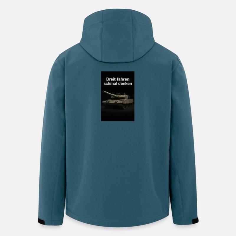 Breit fahren schmal denken - Recycelte Männer Softshell-Jacke von Stanley/Stella - Dunkles Petrol
