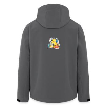 Gaming Dino - Recycelte Männer Softshell-Jacke von Stanley/Stella - Anthrazit - Hinten - AI Model Male 185 light (185cm)