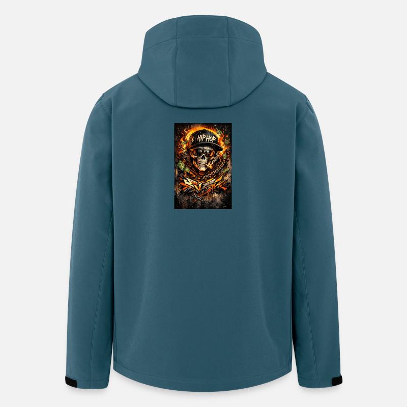 Hip Hop Feuer-Skull Graffiti - Recycelte Männer Softshell-Jacke von Stanley/Stella - Dunkles Petrol
