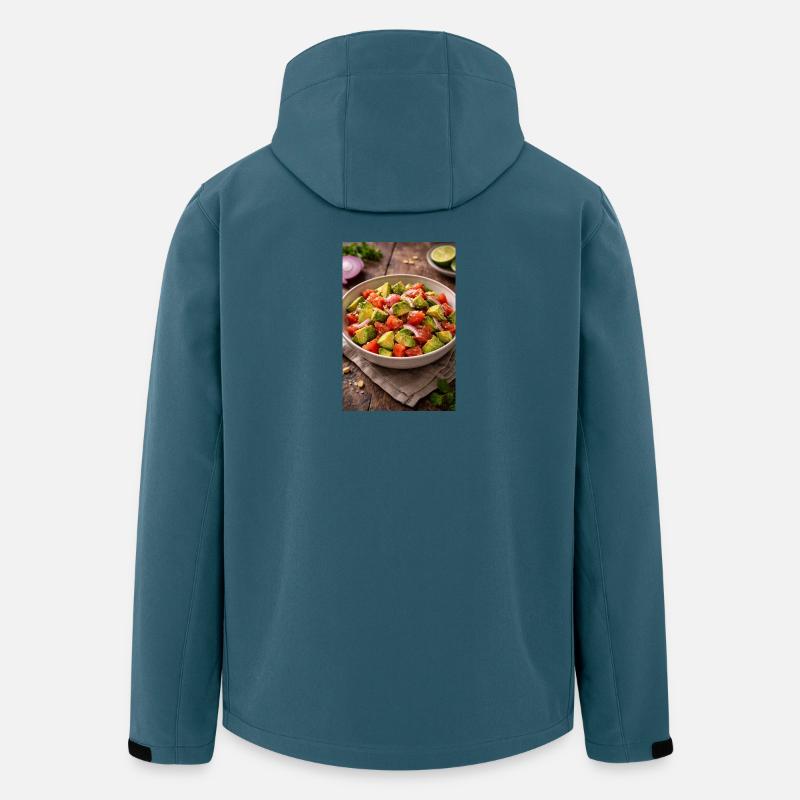 Salade d’avocat et de tomates - Veste softshell homme en polyester recyclé Stanley/Stella - bleu pétrole foncé