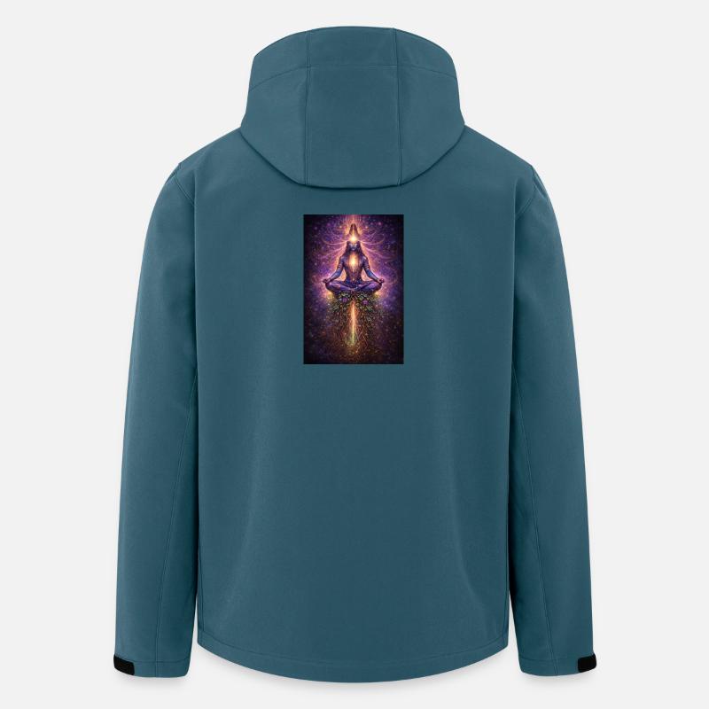 Kosmische Meditation Lichtfluss - Recycelte Männer Softshell-Jacke von Stanley/Stella - Dunkles Petrol