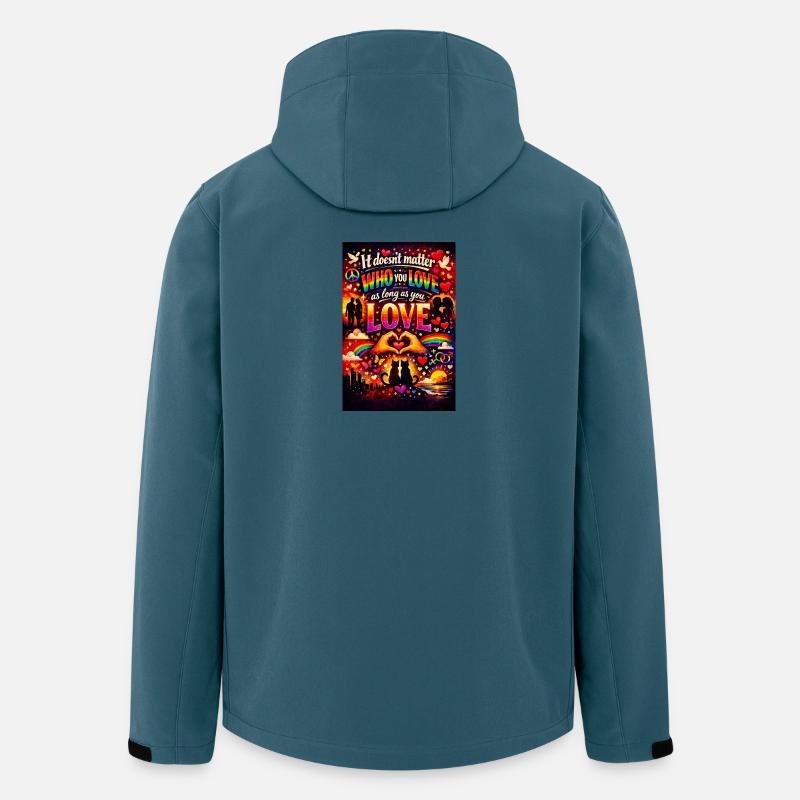 L’amour ne connaît pas de limites - Veste softshell homme en polyester recyclé Stanley/Stella - bleu pétrole foncé