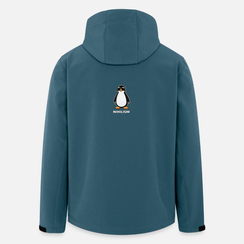 Pinguin-Nihilismus in Schwarz - Recycelte Männer Softshell-Jacke von Stanley/Stella - Dunkles Petrol