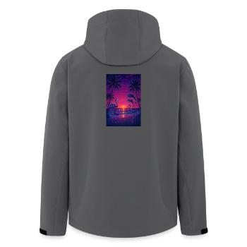 RockyZoo23 - Men’s Recycled Softshell Jacket by Stanley/Stella - stargazer - Back - AI Model Male 185 light (185cm)