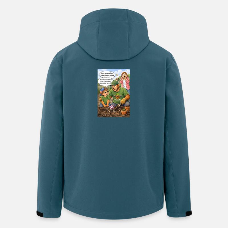 Gartenfreunde Beetspaß - Recycelte Männer Softshell-Jacke von Stanley/Stella - Dunkles Petrol