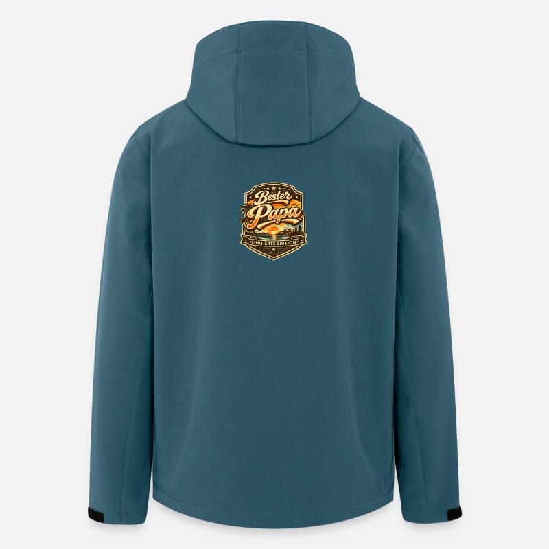 Bester Papa Limitierte Edition - Recycelte Männer Softshell-Jacke von Stanley/Stella - Dunkles Petrol